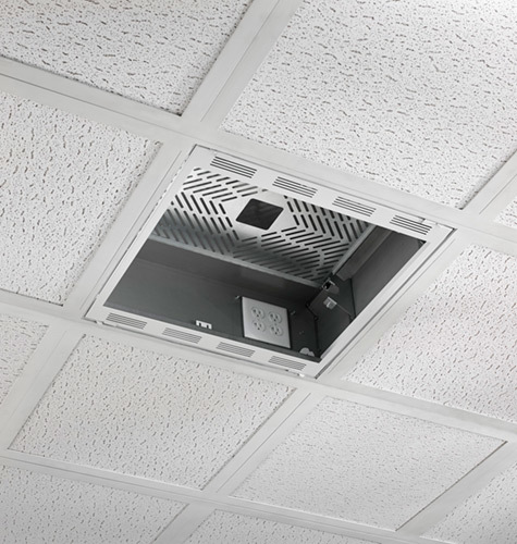 CMS492 2' X 2' PLENUM RATED STORAGE BOX - CONCEALS AV EQUIPMENT ABOVE A 2' X 2' CEILING TILE